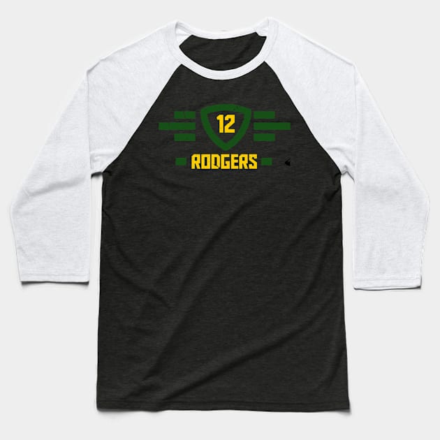 aaron rodgers 12 Baseball T-Shirt by AlfinStudio